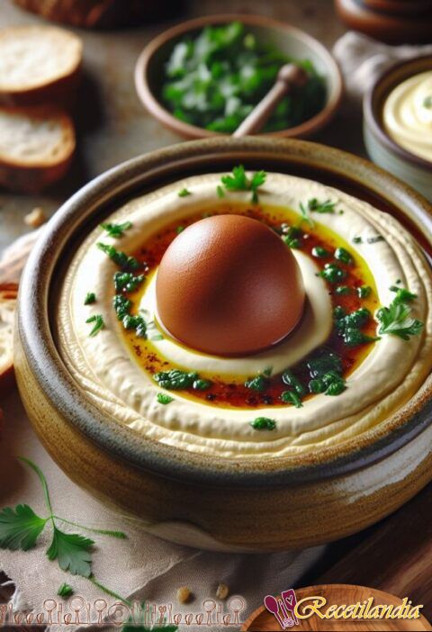 Paté de huevo ahumado israelí